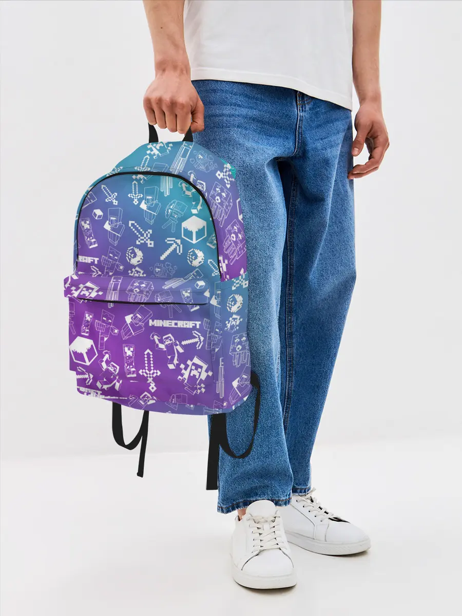Рюкзак джинсовый / Minecraft pattern