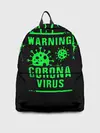 Рюкзак джинсовый / Warning Coronavirus