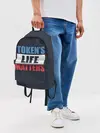 Рюкзак джинсовый / TOKENS LIFE MATTERS