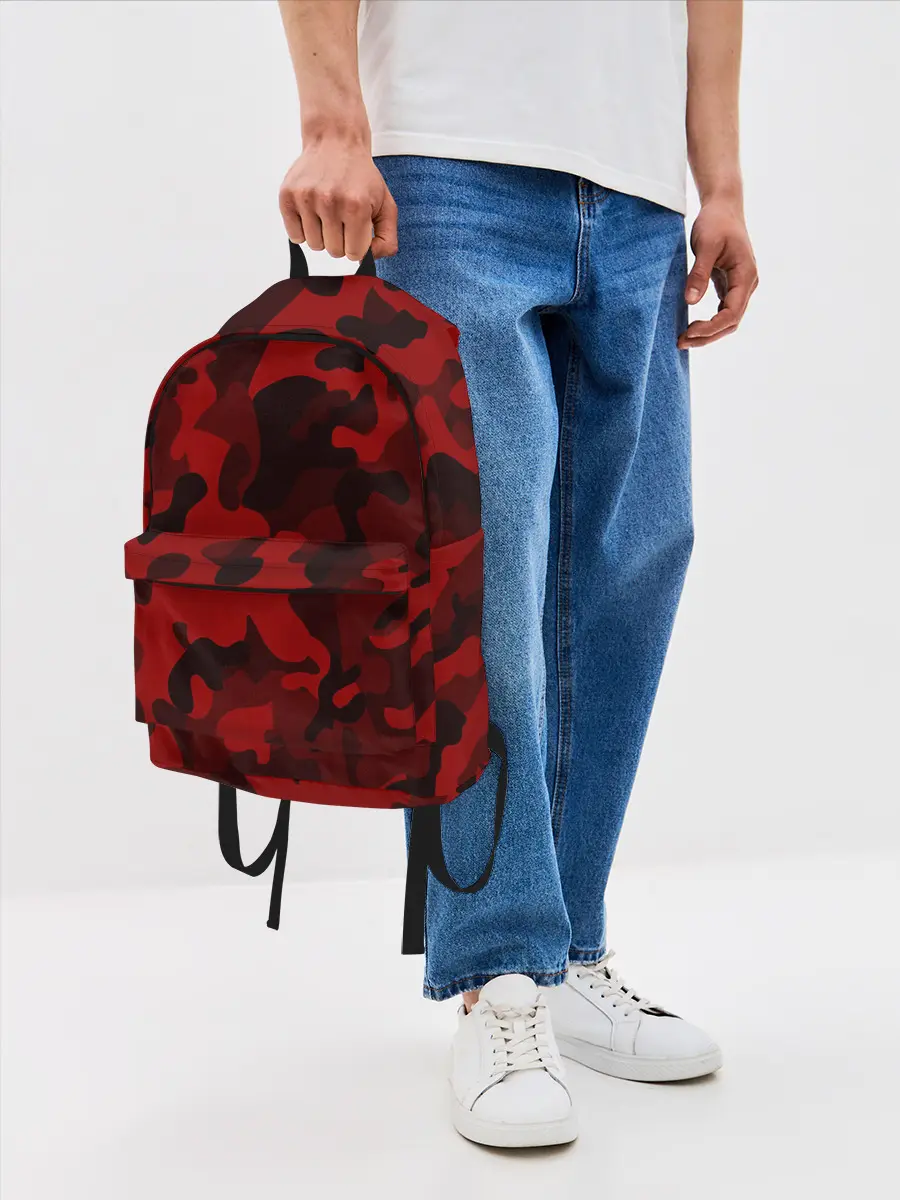 Рюкзак джинсовый / RED MILITARY | КРАСНЫЙ КАМУФЛЯЖ