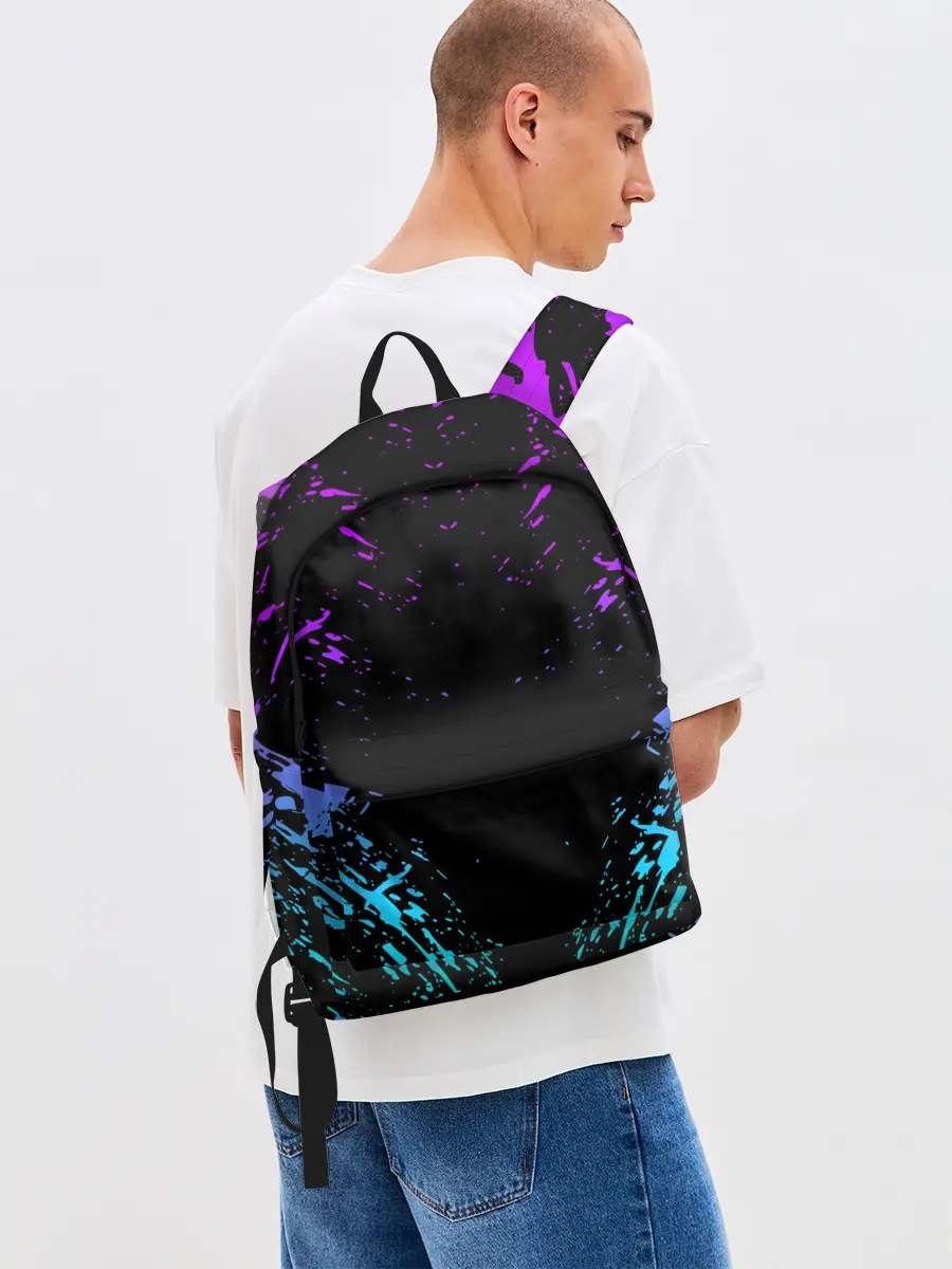 Рюкзак джинсовый / НЕОНОВЫЕ БРЫЗГИ