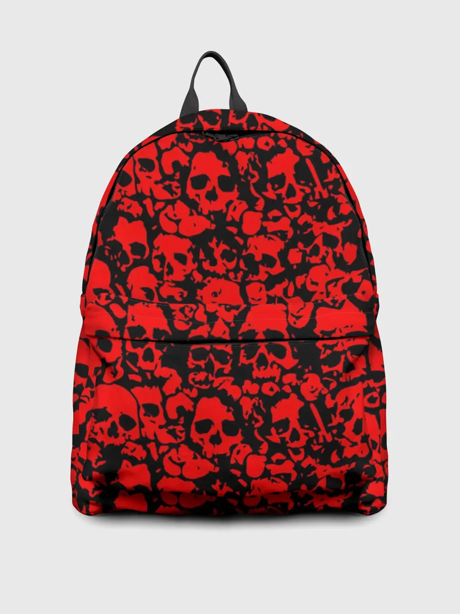 Рюкзак джинсовый / КРАСНЫЕ ЧЕРЕПА | RED SKULL