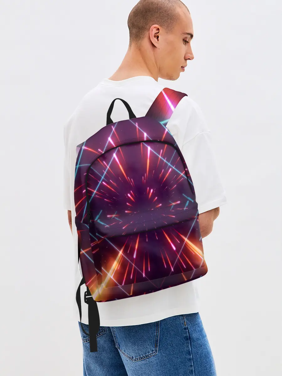 Рюкзак джинсовый / SYNTHWAVE / RETROWAVE