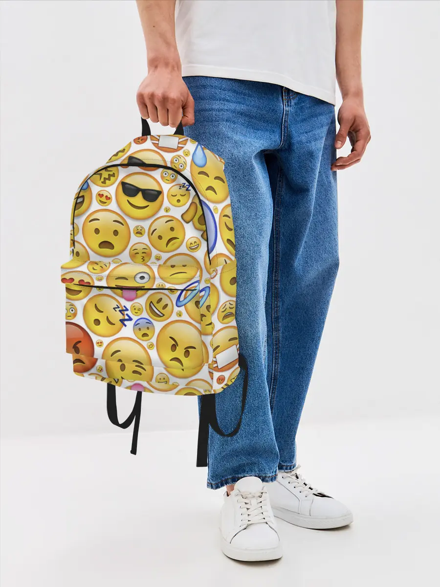 Рюкзак джинсовый / Смайлы.
