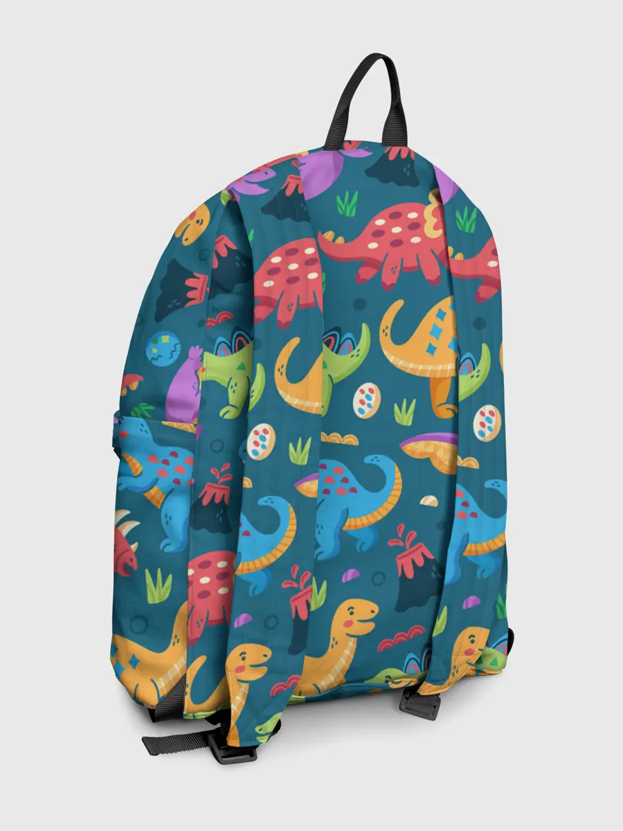 Рюкзак джинсовый / Арт с динозаврами