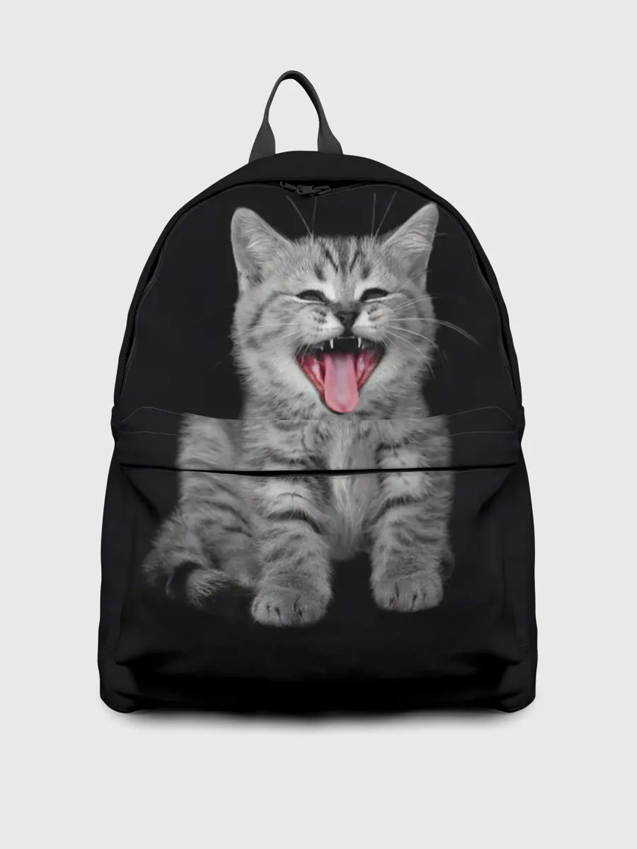 Рюкзак джинсовый / Кричащий кот.