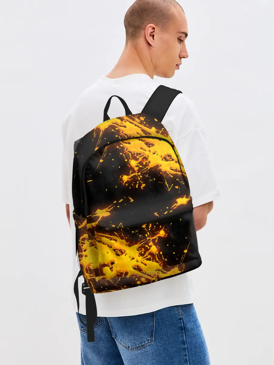 Рюкзак джинсовый / БРЫЗГИ КРАСКИ NEON