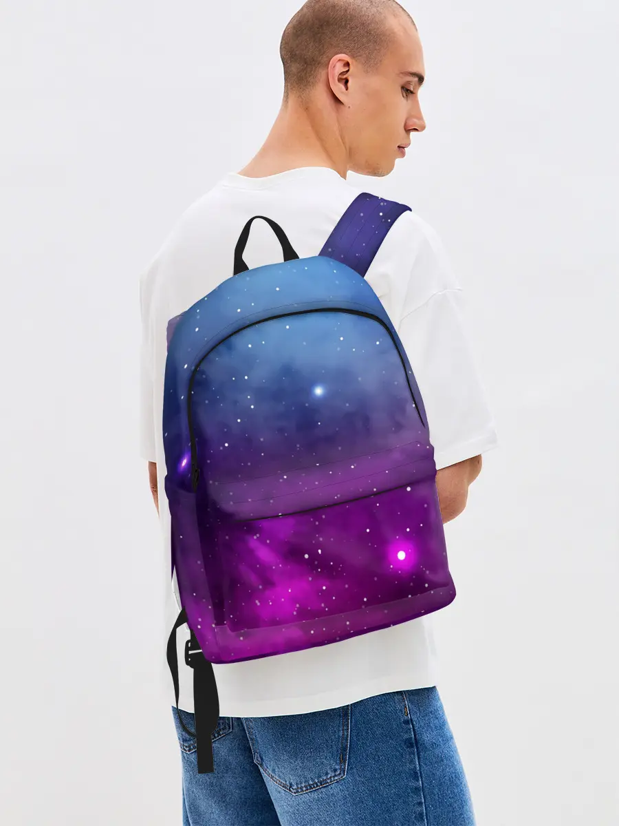 Рюкзак джинсовый / НЕОНОВЫЙ КОСМОС