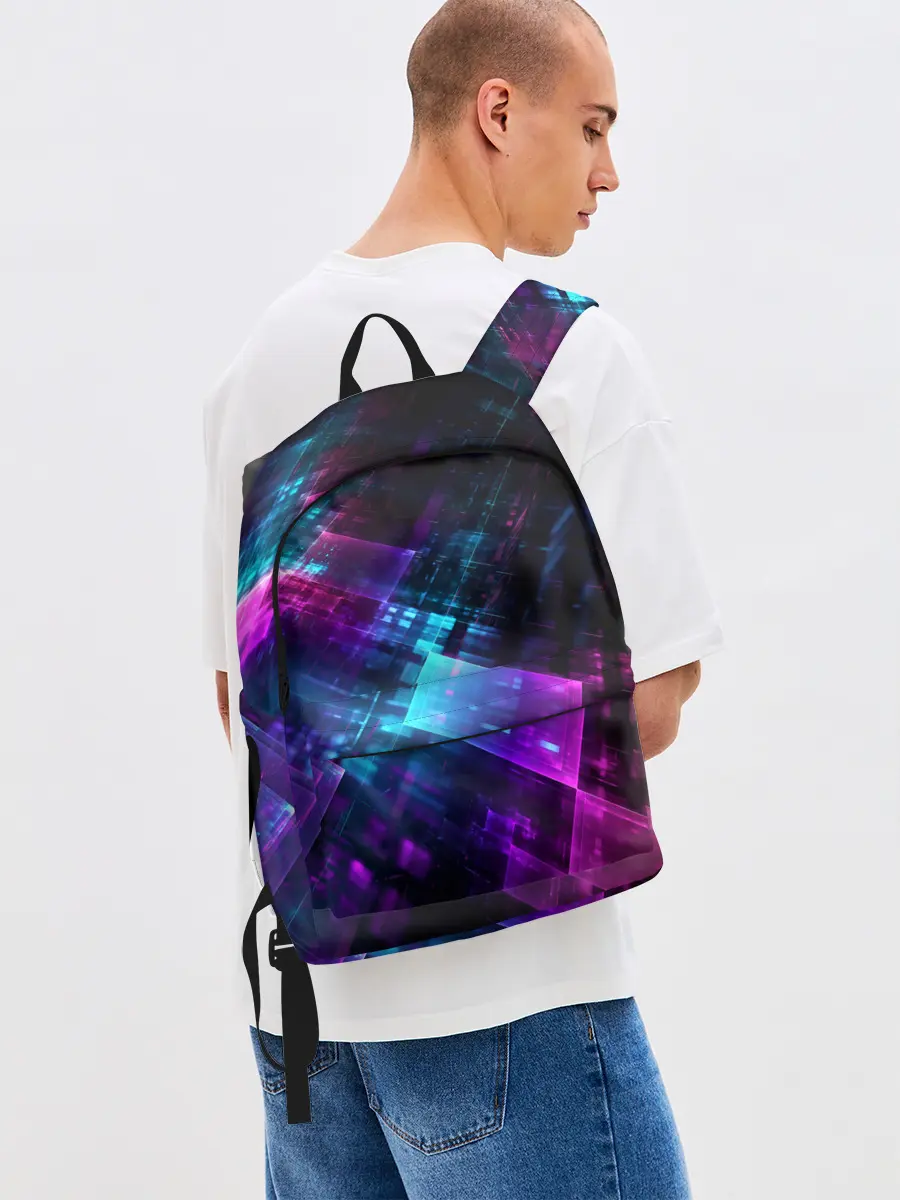 Рюкзак джинсовый / НЕОНОВАЯ АБСТРАКЦИЯ