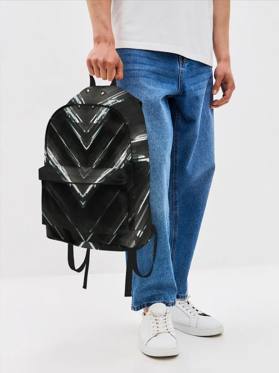 Рюкзак джинсовый / МЕТАЛЛИЧЕСКАЯ БРОНЯ
