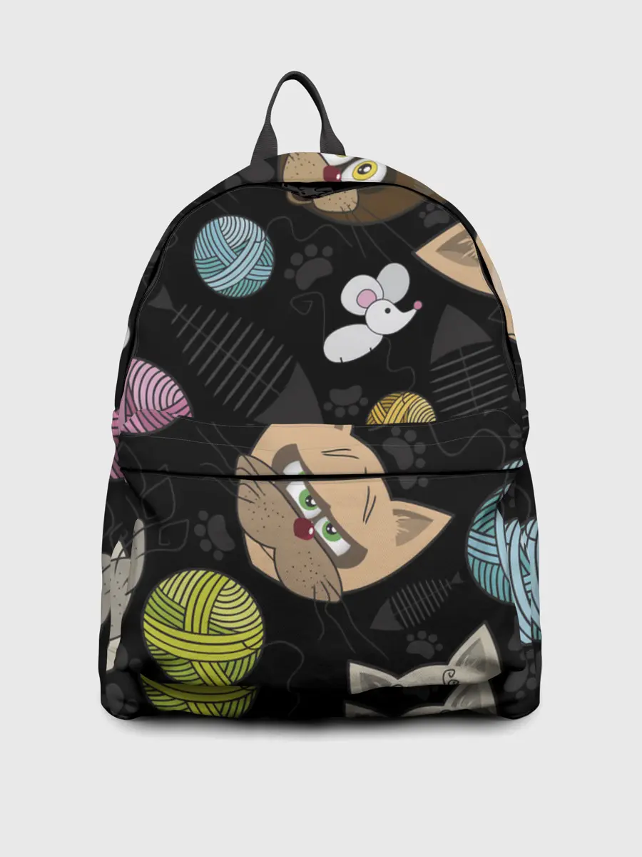 Рюкзак джинсовый / Злой кот.