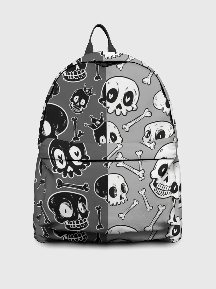 Рюкзак джинсовый / Черепа