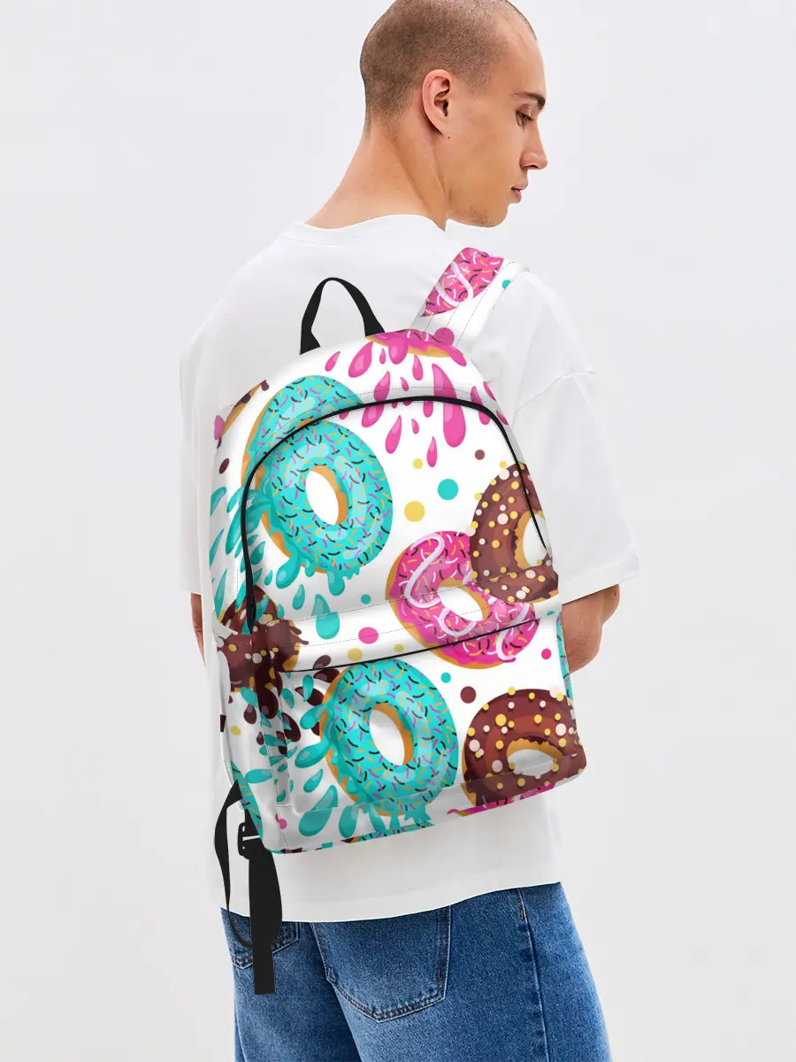 Рюкзак джинсовый / Любитель пончиков