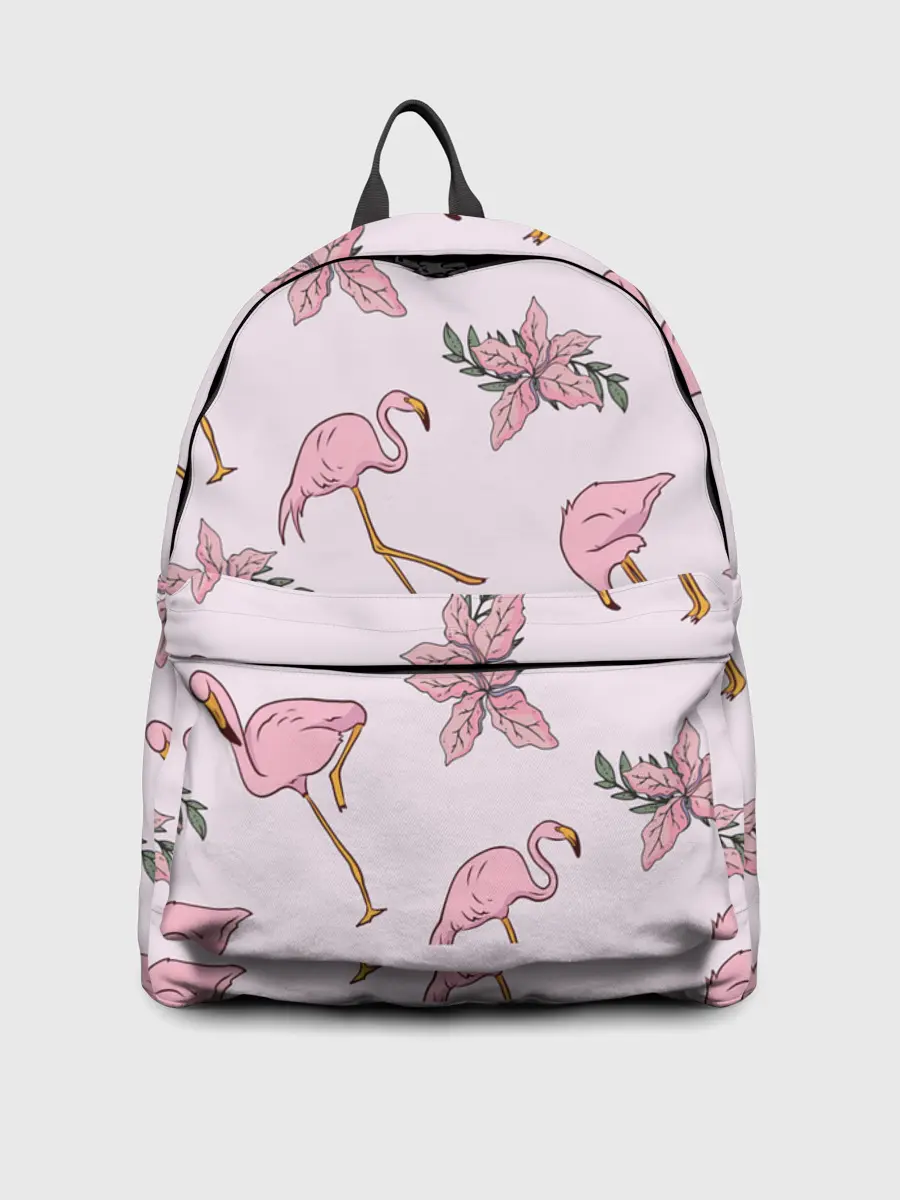 Рюкзак джинсовый / Розовый фламинго
