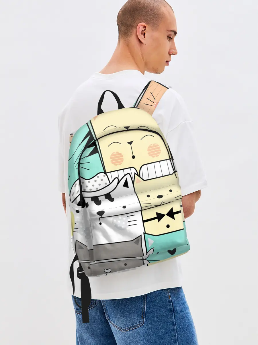 Рюкзак джинсовый / ДЕЛОВЫЕ КОТЕЙКИ | ЛЮБЛЮ КОТОВ