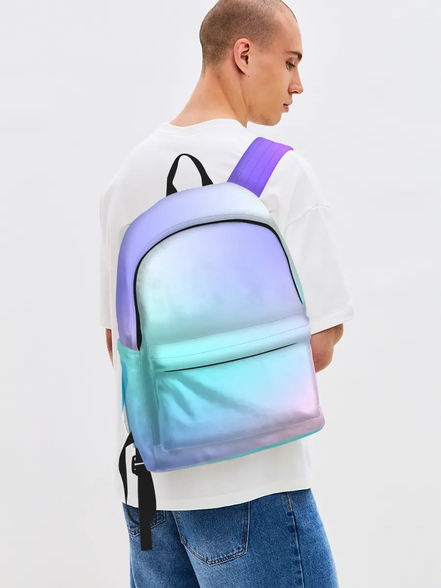 Рюкзак джинсовый / небесно голубой градиентный