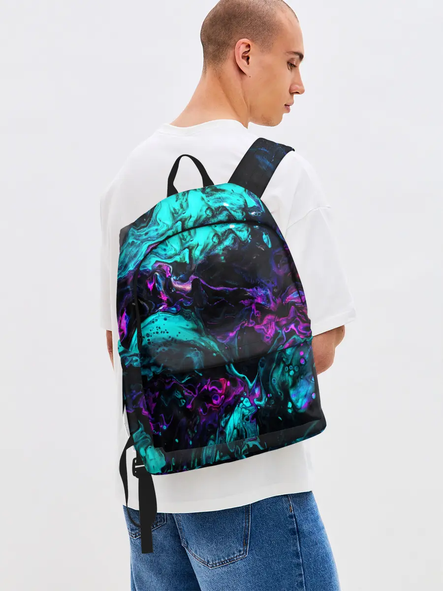 Рюкзак джинсовый / НЕОНОВАЯ АБСТРАКЦИЯ | NEON