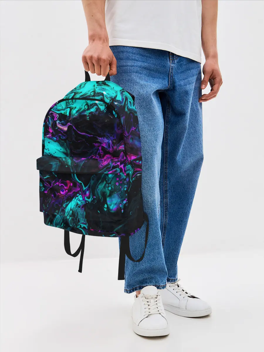 Рюкзак джинсовый / НЕОНОВАЯ АБСТРАКЦИЯ | NEON