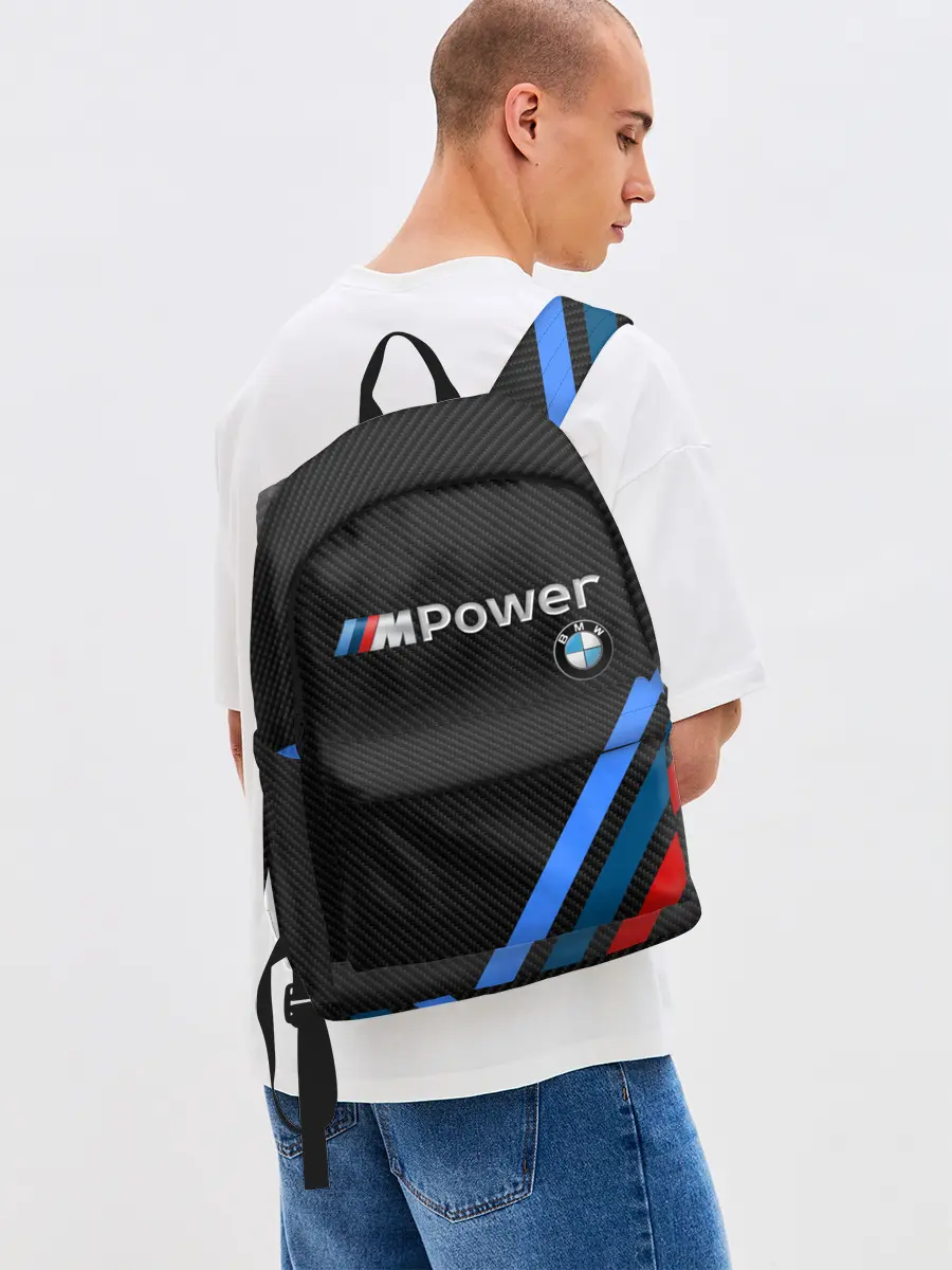 Рюкзак джинсовый / BMW POWER CARBON