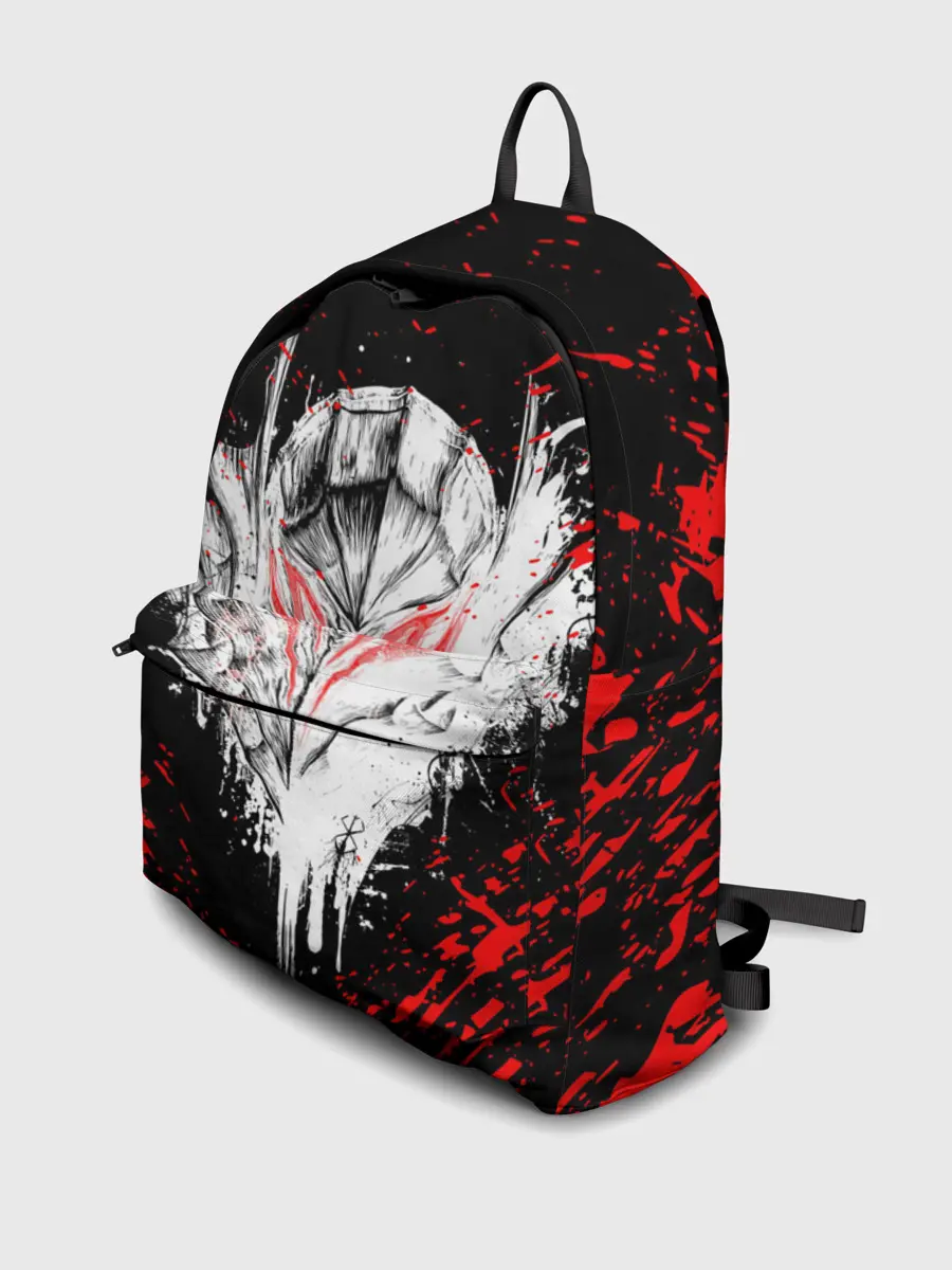 Рюкзак джинсовый / Берсерк маска белая