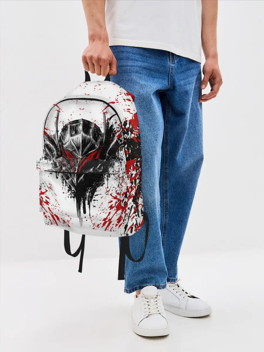 Рюкзак джинсовый / БЕРСЕРК ЧЁРНАЯ МАСКА / BERSERK BLACK MASK