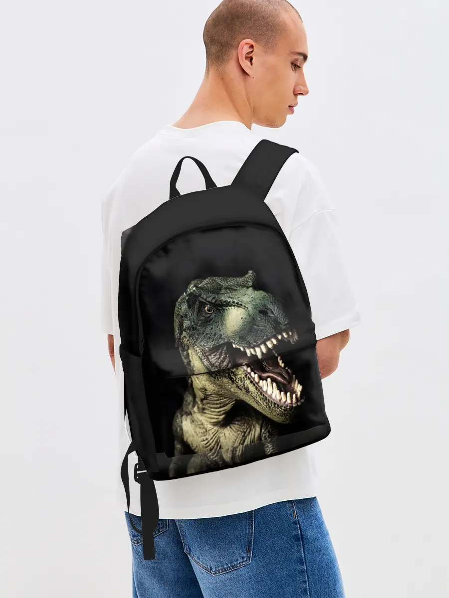 Рюкзак джинсовый / Динозавр T-Rex