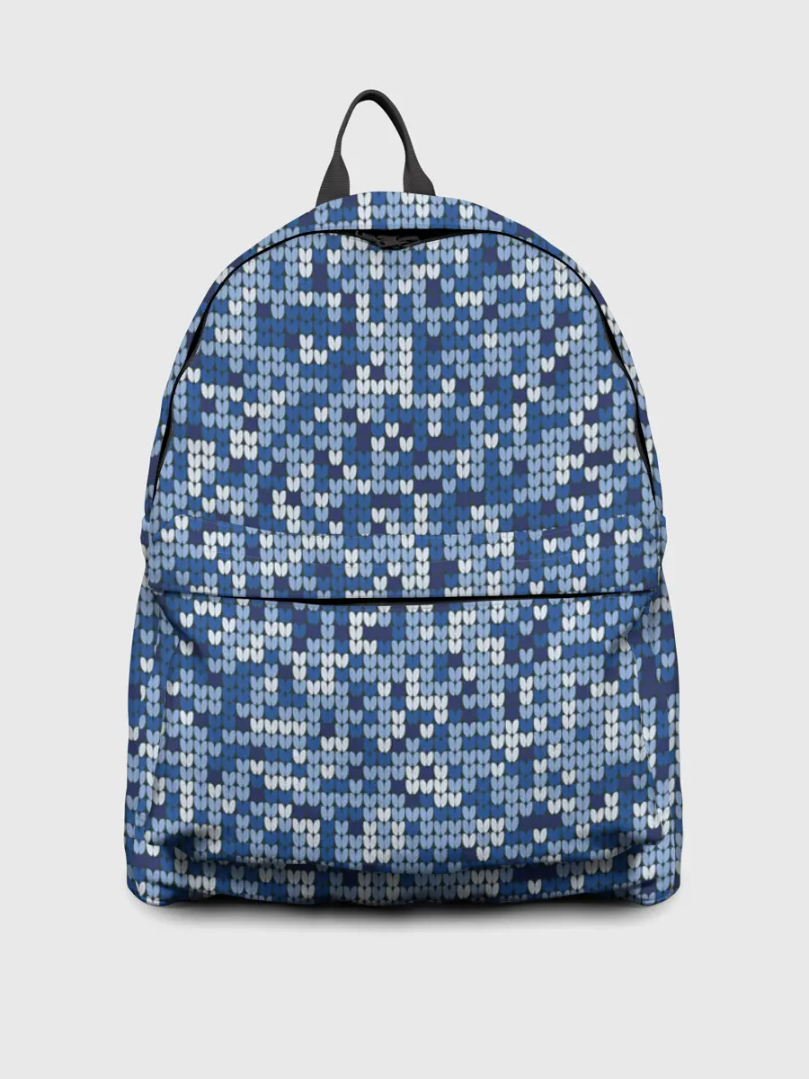 Рюкзак джинсовый / ВЯЗАНЫЙ КАМУФЛЯЖ