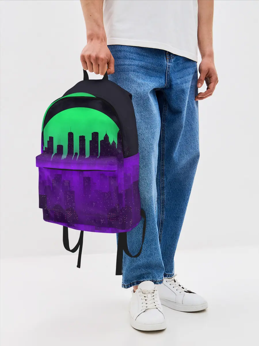 Рюкзак джинсовый / НЕОНОВЫЙ ГОРОД