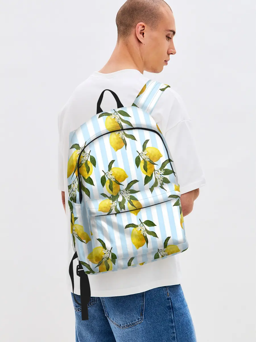 Рюкзак джинсовый / Лимоны
