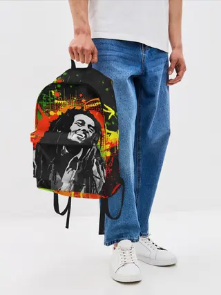 Рюкзак джинсовый / Боб Марли
