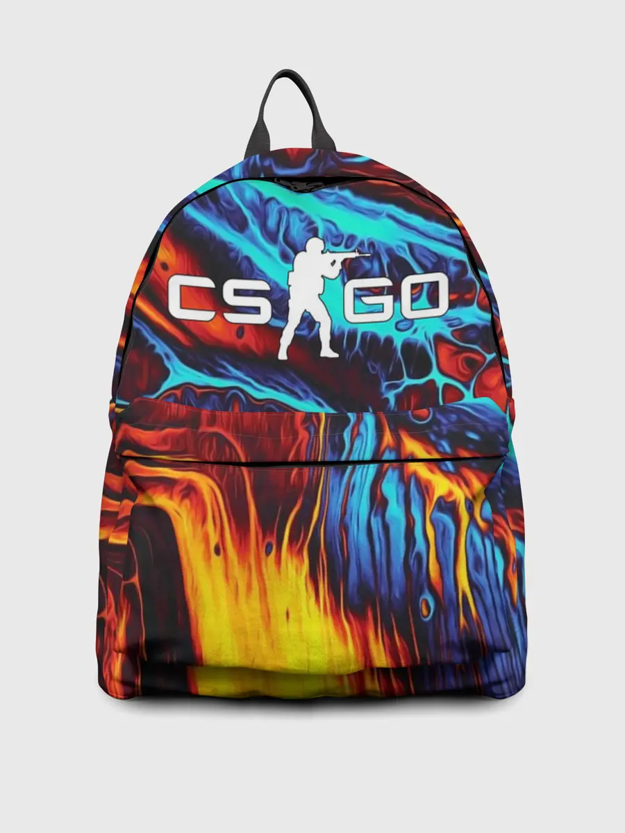 Рюкзак джинсовый / CS GO STRIPES FLAME | КС ГО ПЛАМЯ