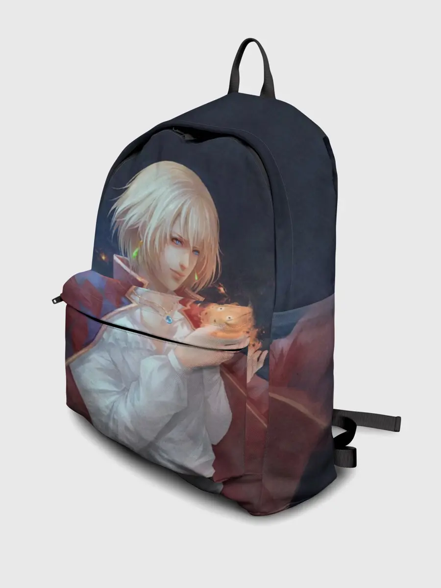 Рюкзак джинсовый / Хаул и Кальцифер