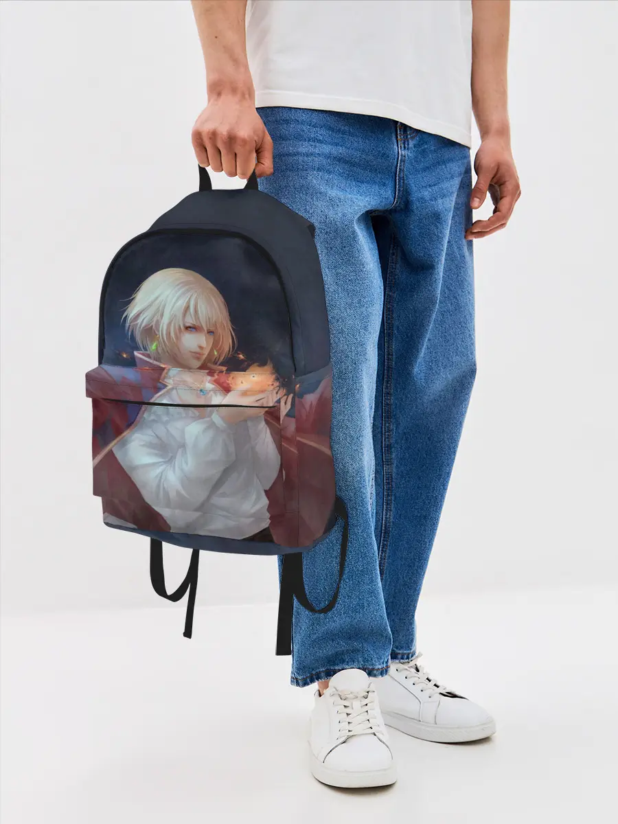 Рюкзак джинсовый / Хаул и Кальцифер