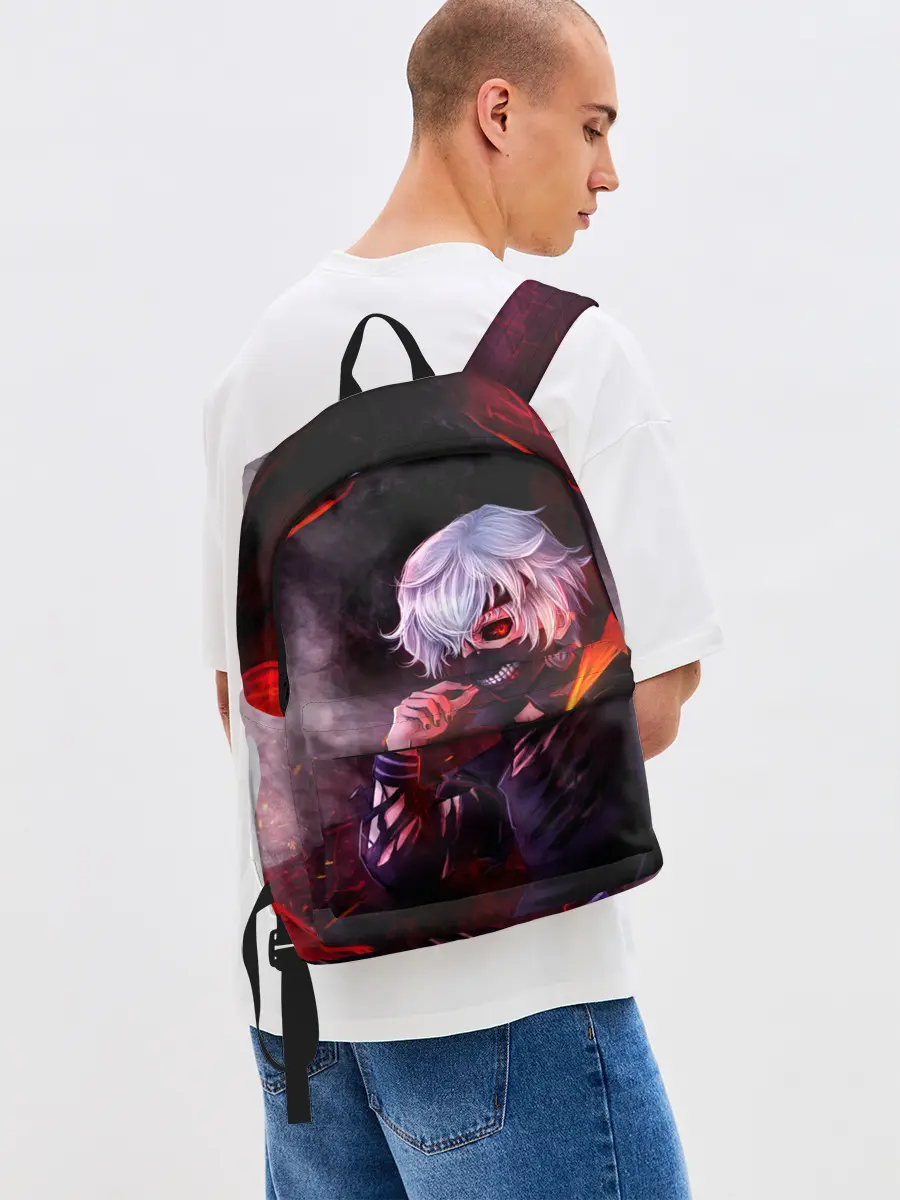 Рюкзак джинсовый / Ken Kaneki красные жала