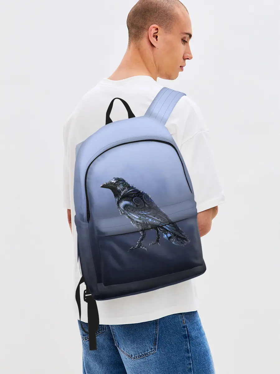 Рюкзак джинсовый / футуристический ворон