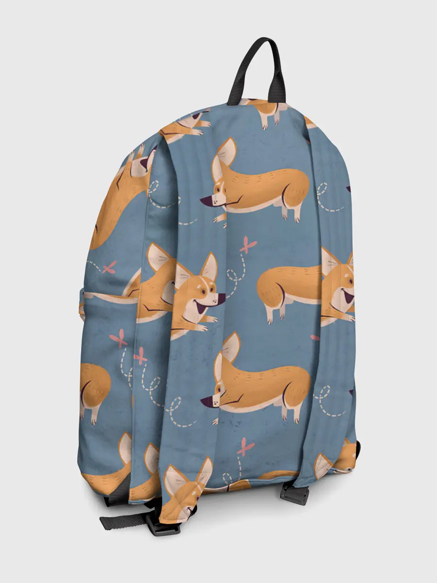 Рюкзак джинсовый / Корги с бабочкой