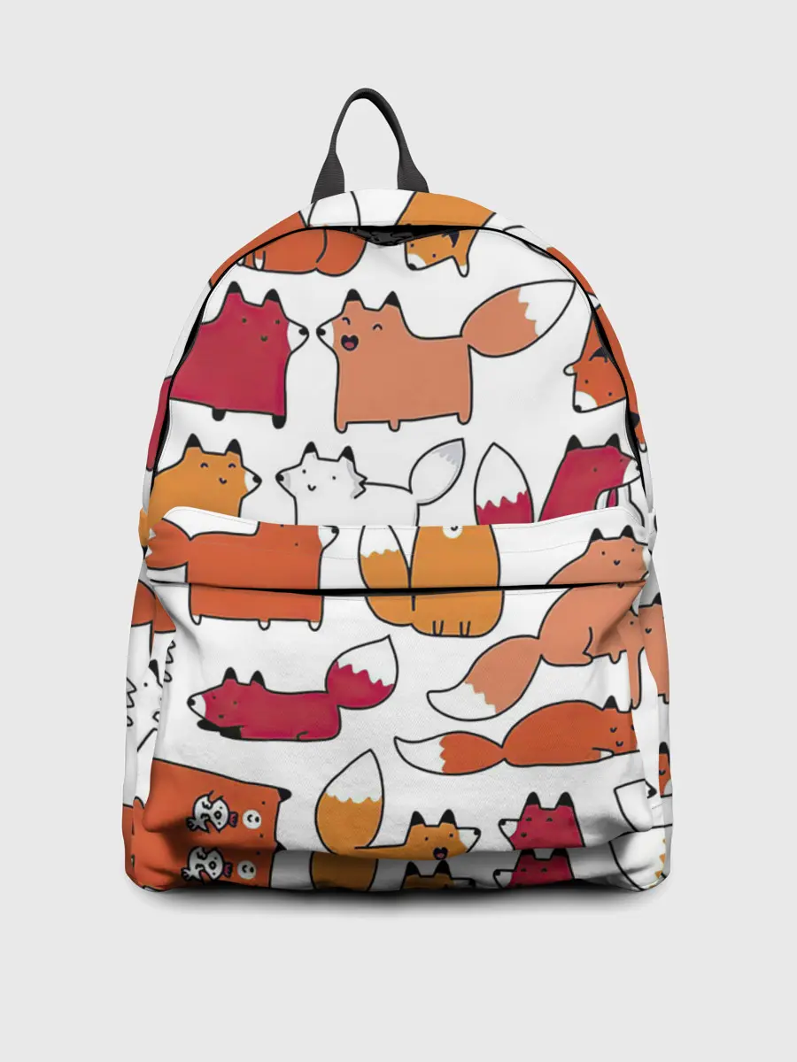 Рюкзак джинсовый / Милые лисы