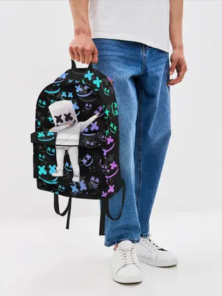 Рюкзак джинсовый / Marshmello