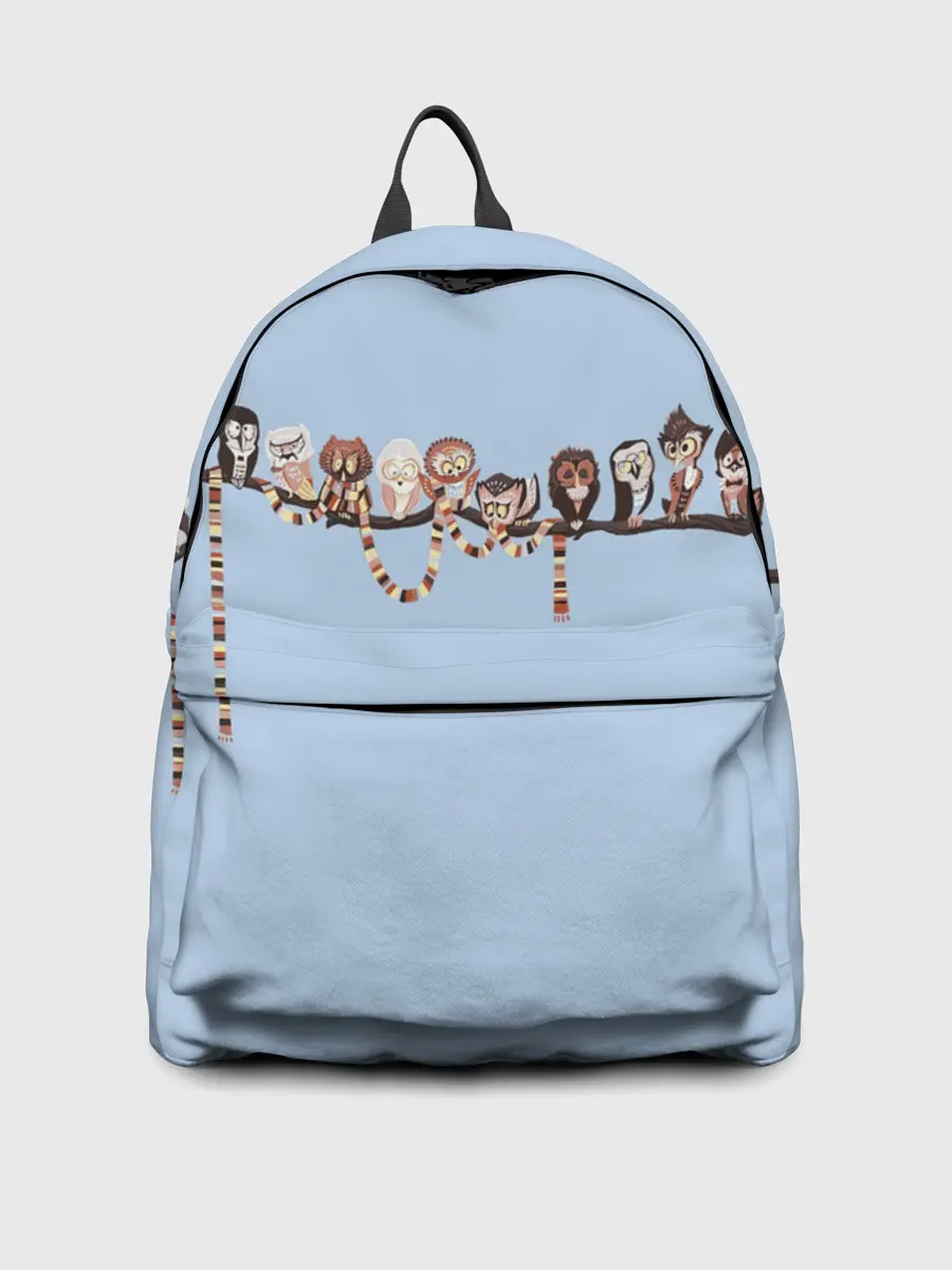 Рюкзак джинсовый / Совы на ветке