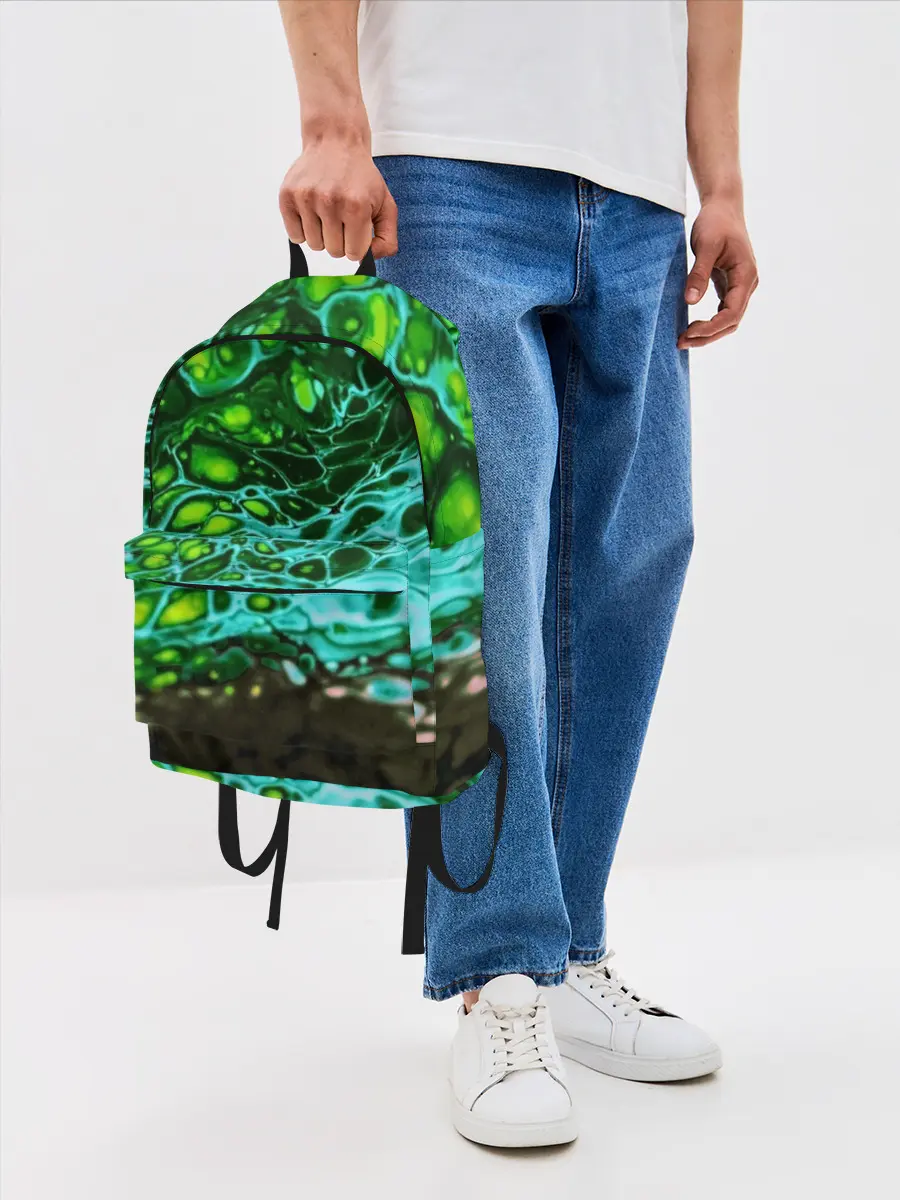 Рюкзак джинсовый / Кислотные разводы краски