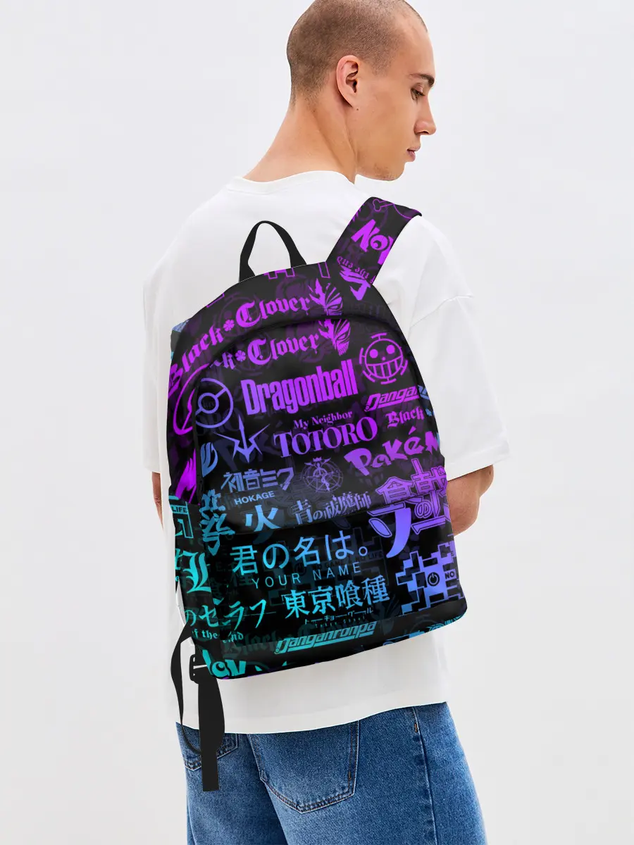 Рюкзак джинсовый / ЛОГОТИПЫ АНИМЕ