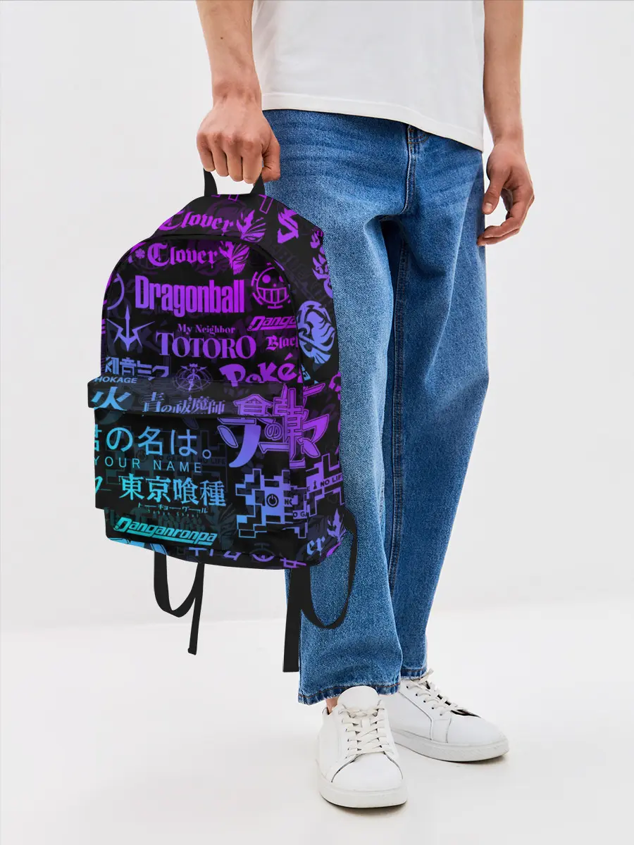 Рюкзак джинсовый / ЛОГОТИПЫ АНИМЕ