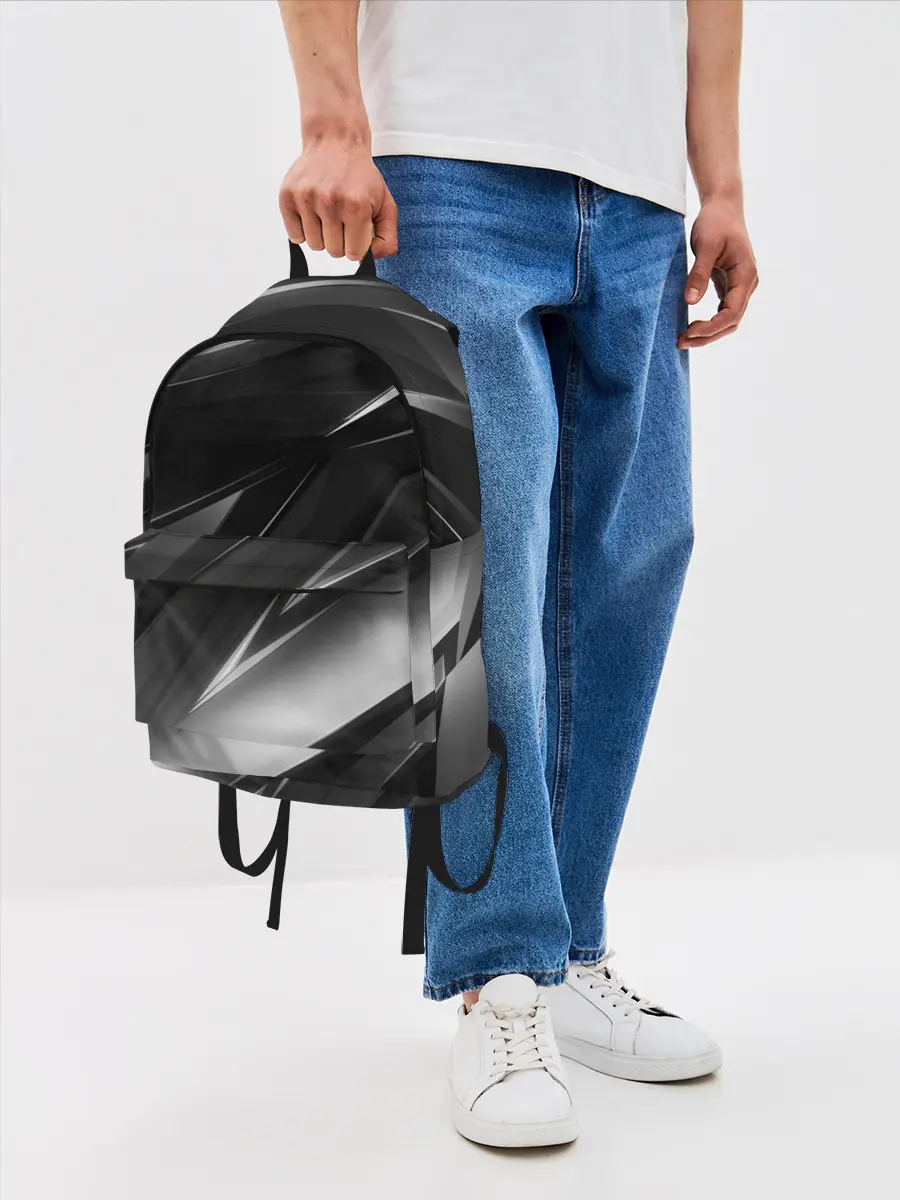 Рюкзак джинсовый / GEOMETRY STRIPES BLACK & WHITE