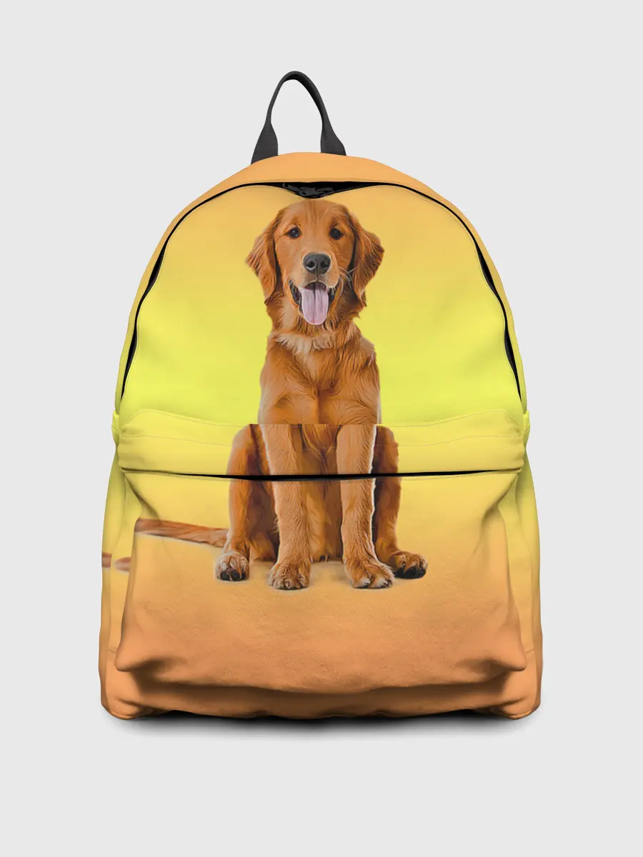 Рюкзак джинсовый / Золотистый ретривер