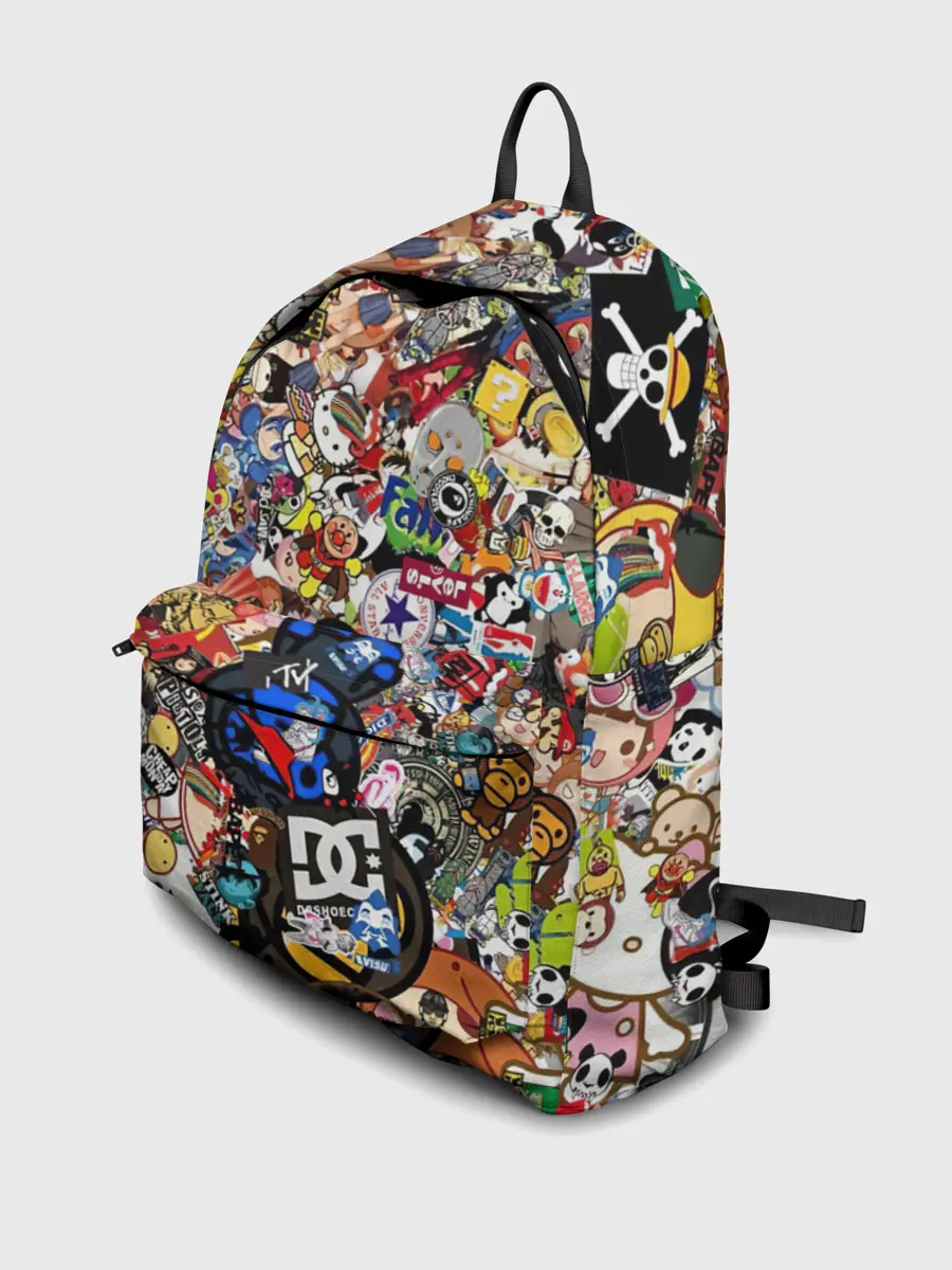 Рюкзак джинсовый / Стикеры