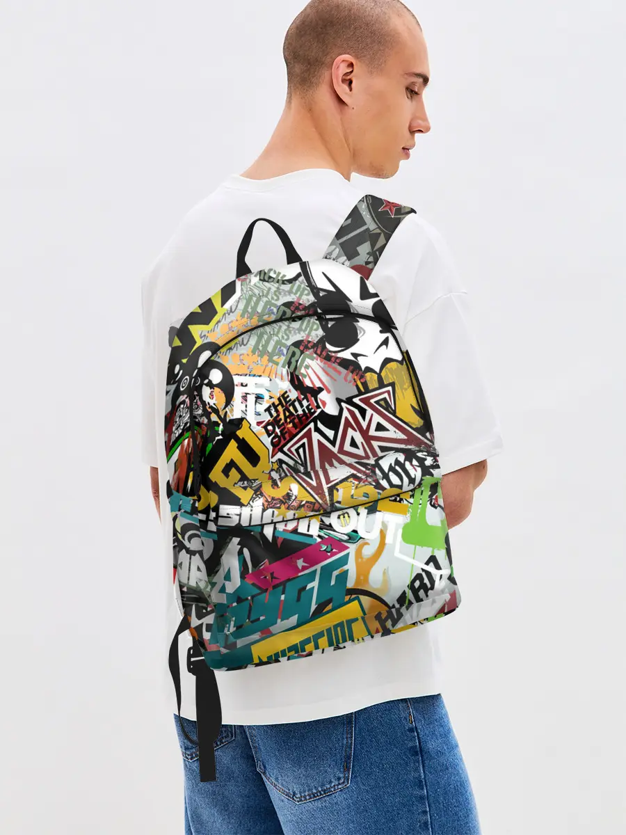 Рюкзак джинсовый / Стикеры