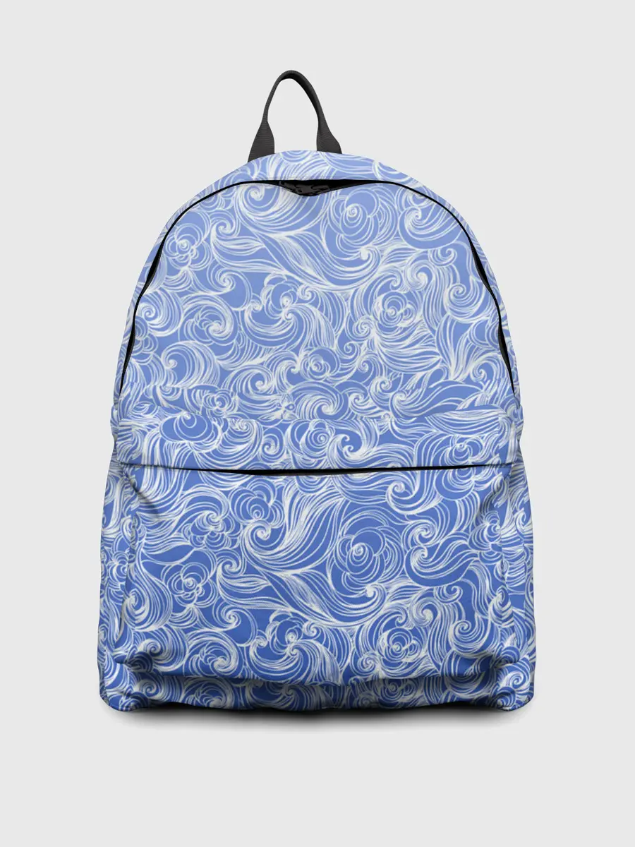 Рюкзак джинсовый / Волны на голубом фоне