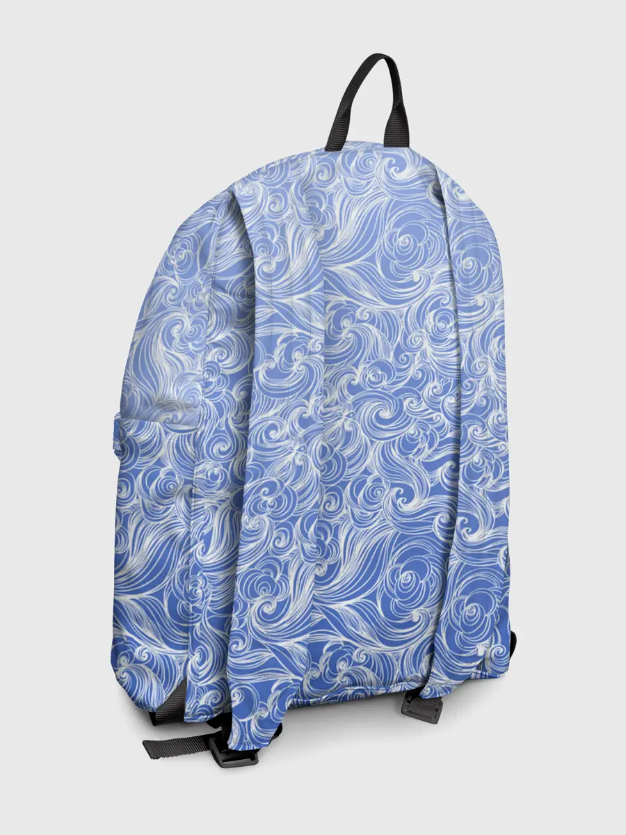Рюкзак джинсовый / Волны на голубом фоне