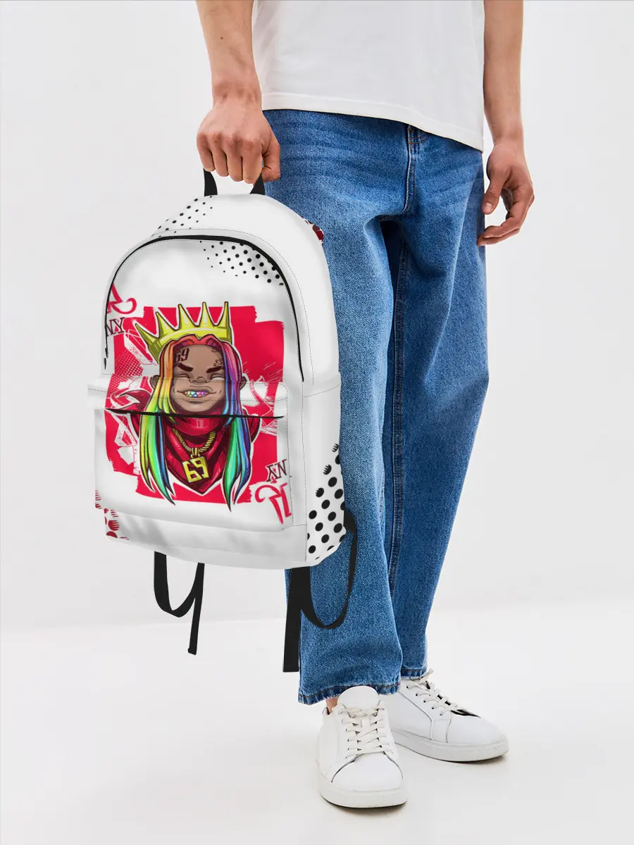 Рюкзак джинсовый / 6ix9ine King Up