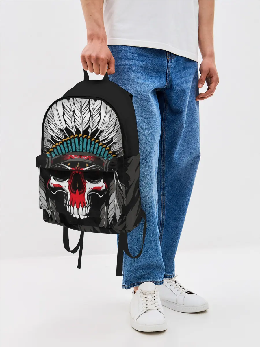 Рюкзак джинсовый / Череп